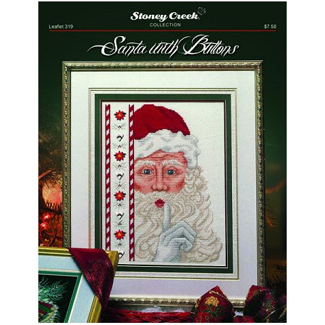 Santa with Buttons Схема для вишивання хрестиком Stoney Creek LFT319