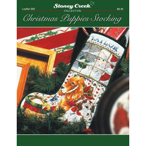 Christmas Puppies Stocking Схема для вышивки крестом Stoney Creek LFT389