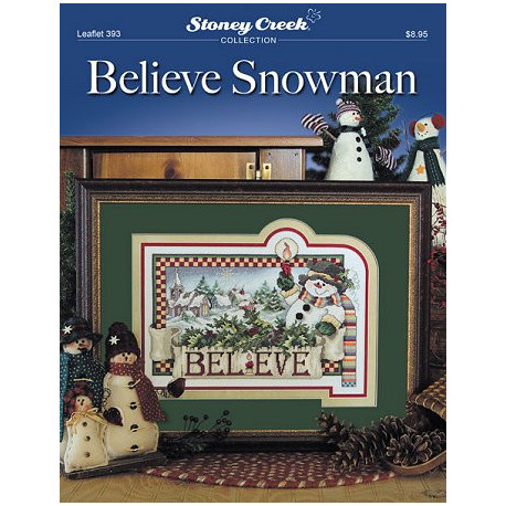 Believe Snowman Схема для вышивки крестом Stoney Creek LFT393