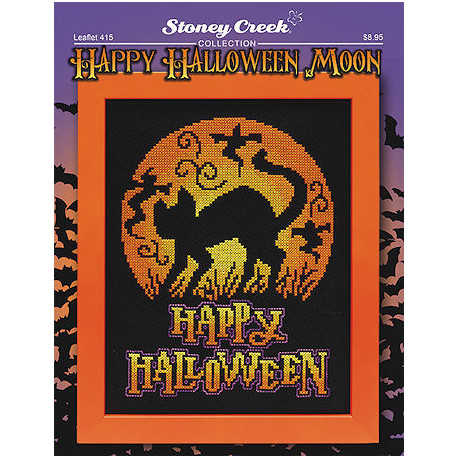 Happy Halloween Moon Схема для вышивки крестом Stoney Creek LFT415