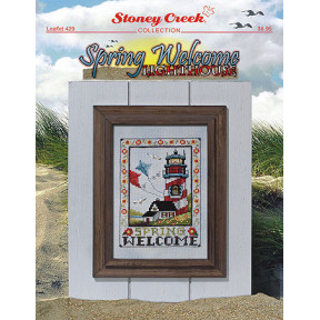 Spring Welcome Lighthouse Схема для вишивання хрестиком Stoney Creek LFT429