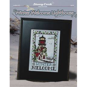 Winter Welcome Lighthouse Схема для вышивки крестом Stoney Creek LFT475