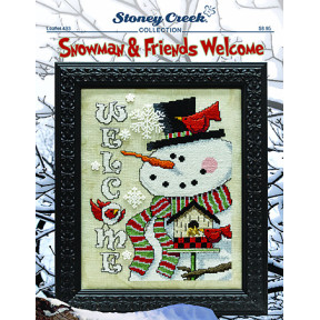 Snowman & Friends Welcome Схема для вышивки крестом Stoney Creek LFT493