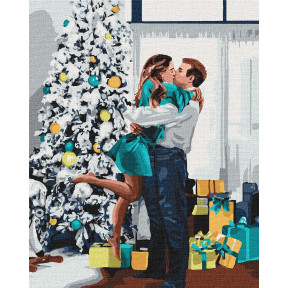 Новогоднее настроение Картина по номерам Идейка Холст на подрамнике 40х50 см КНО4637