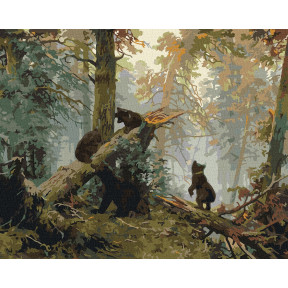 Утро в сосновом лесу ©И.Шишкин и К.Савицкий Картина по номерам Идейка Холст на подрамнике 40х50 см КНО4310