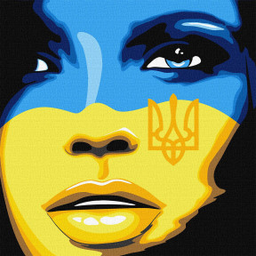 Вільна Україна Картина за номерами Ідейка Полотно на підрамнику 40х40 см KHO4865