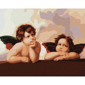 Очаровательные ангелочки ©Рафаэль Санти Картина по номерам Идейка Холст на подрамнике 40х50 см KHO4829