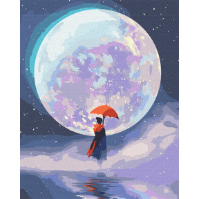 Місячне сяйво Картина за номерами Ідейка Полотно на підрамнику 40х50 см KHO5043
