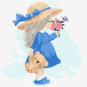 Маленька дівчинка Картина за номерами Ідейка Полотно на підрамнику 30х30 см KHO6009
