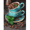 Ароматные кофейные зерна Картина по номерам Идейка Холст на подрамнике 30х40 см KHO5636