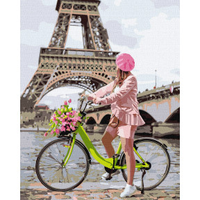 Прогулка по Парижу Картина по номерам Идейка Холст на подрамнике 40х50 см KHO4823