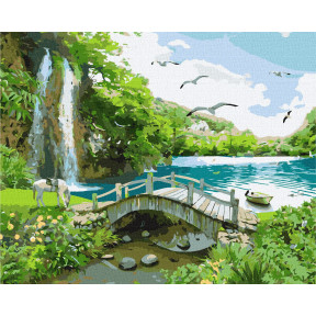 Райська бухта Картина за номерами Ідейка Полотно на підрамнику 40х50 см KHO2860