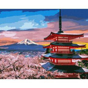 Любимая Япония Картина по номерам Идейка Холст на подрамнике 40х50 см KHO2856