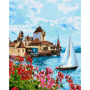 Яркая Швейцария Картина по номерам Идейка Холст на подрамнике 40х50 см KHO2758