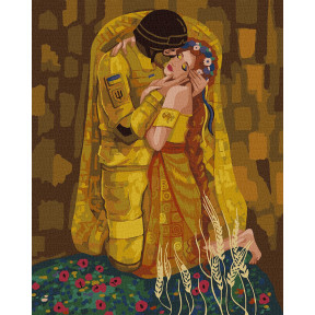 Украинский поцелуй ©dragonfly_kc Картина по номерам Идейка Холст на подрамнике 40х50 см KHO4876