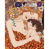 Мати та дитина ©Густав Клімт Картина за номерами Ідейка Полотно на підрамнику  40х50 см KHO4848