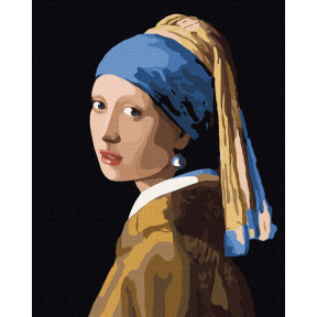 Дівчина з перловою сережкою ©Ян Вермер Картина за номерами Ідейка Полотно на підрамнику 40х50 см KHO4817