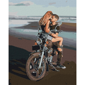 Любовь на берегу Картина по номерам Идейка Холст на подрамнике 40х50 см KHO4832