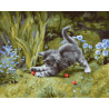 Грайливе кошеня ©Юлія Томеско Картина за номерами Ідейка Полотно на підрамнику 40х50 см KHO4251