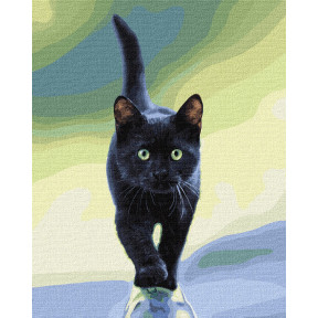 Котяча грація ©Photo: Sergey Polyushko Картина за номерами Ідейка Полотно на підрамнику 40х50 см KHO4206