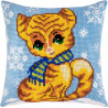 Набор для вышивки подушки Чарівниця Z-16 Котёнок зимой фото