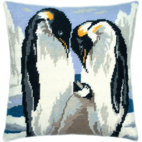 Набір для вишивки подушки Чарівниця V-14 Люблячі пінгвіни