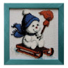 Сніговик на санках Схема для вишивання бісером ВДВ Т-0057 фото