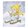 Снеговик на лыжах Схема для вышивания бисером ВДВ Т-0058 фото