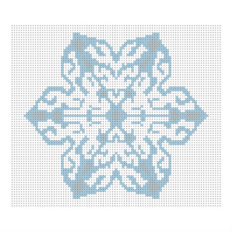 Снежинка Схема для вышивания бисером ВДВ Т-0215 фото