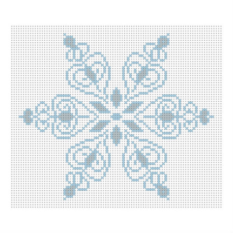 Снежинки Схема для вышивания бисером ВДВ Т-0221 фото