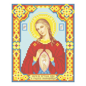 Образ Пресвятой Богородицы В родах помощница Схема для вышивания бисером иконы VDV Т-0277