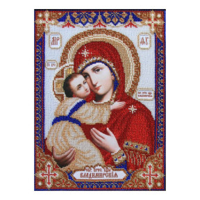 Образ Пресвятой Богородицы Владимирская Схема для вышивания бисером иконы VDV Т-0384
