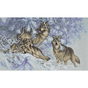 Набір для вишивання хрестиком Dimensions 35227 Wintertime Wolves