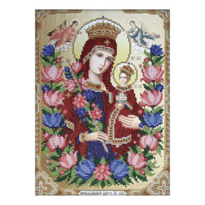 Икона Божьей Матери Неувядаемый цвет Схема для вышивания бисером иконы VDV Т-0344