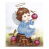 Ангелочек с яблоками Схема для вышивания бисером ВДВ Т-0532 фото