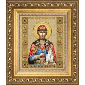 Набор для изготовления картины со стразами Чарівна Мить КС-076 Икона святого блаженного князя Дмитрия