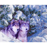 Волки в снегу Схема для вышивки бисером Alisena B-1091a