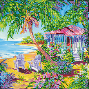 Тропический рай Схема для вышивания бисером на натуральном художественном холсте Абрис Арт AC-352