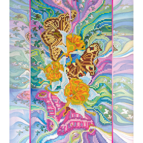 Метелики Схема для вишивання бісером на натуральному художньому холсті Абрис Арт AC-106