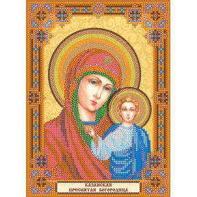 Домашний иконостас "Богородица" Схема для вишивки бисером на натуральном художественном холсте Абрис Арт ACK-152
