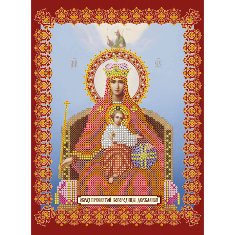 Икона «Божья матерь Державная» Схема для вишивки бисером на натуральном художественном холсте Абрис Арт ACK-165