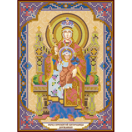 Ікона Богородиця «Державна» Схема для вишивання бісером на натуральному художньому холсті Абрис Арт ACK-167
