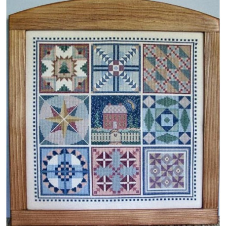 Схема для вышивки крестиком Country Patchwork Blocks Linda