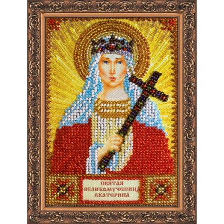 Святая Катерина Набор для вышивки бисером иконы Абрис Арт
