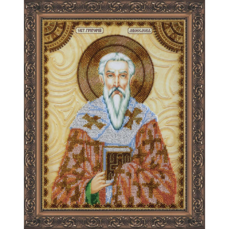 Святой Григорий Набор для вышивки бисером иконы Абрис Арт