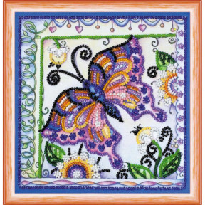 Бабочка в цветах Набор для вышивки бисером Абрис Арт AM-144