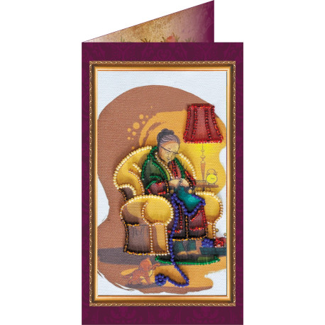 Любимой бабушке-2 Набор для вышивки бисером «Открытка» Абрис Арт AO-073