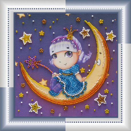 Місячна мрійниця Набір для вишивки бісером Абріс Арт AM-043 фото