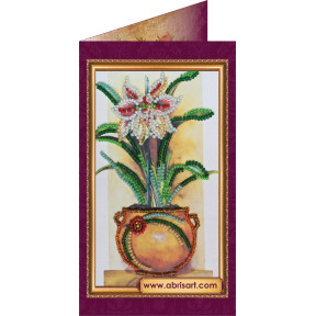 Квіти у подарунок-1 Набір для вишивки бісером "Листівка" Абрис Арт AO-088