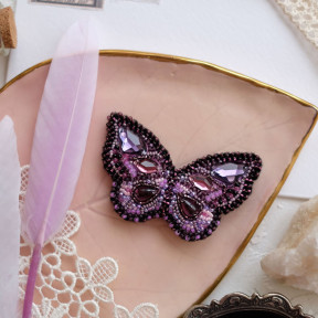Лиловый взмах Набор для вышивки бисером украшения на натуральном художественном холсте Абрис Арт AD-033